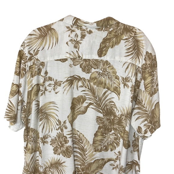 OCEAN & COAST Men's Beige & Ivory‎ Hawaiian Shirt, XL - Picture 4 of 7